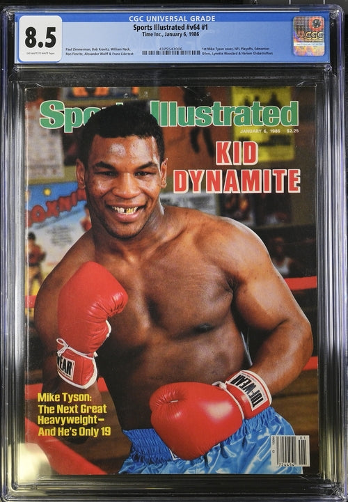1986 Sports Illustrated Magazine CGC 8.5, 1st Mike Tyson Newsstand