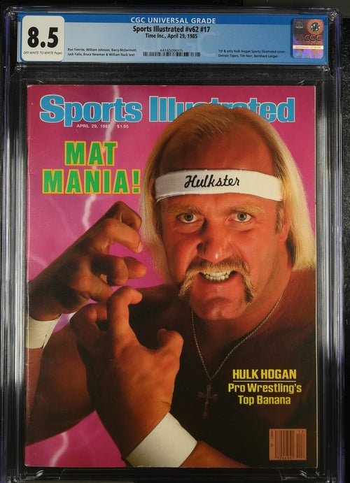 1985 Sports Illustrated Magazine Graded CGC 8.5 Hulk Hogan 1st and Only Cover Rare Newsstand