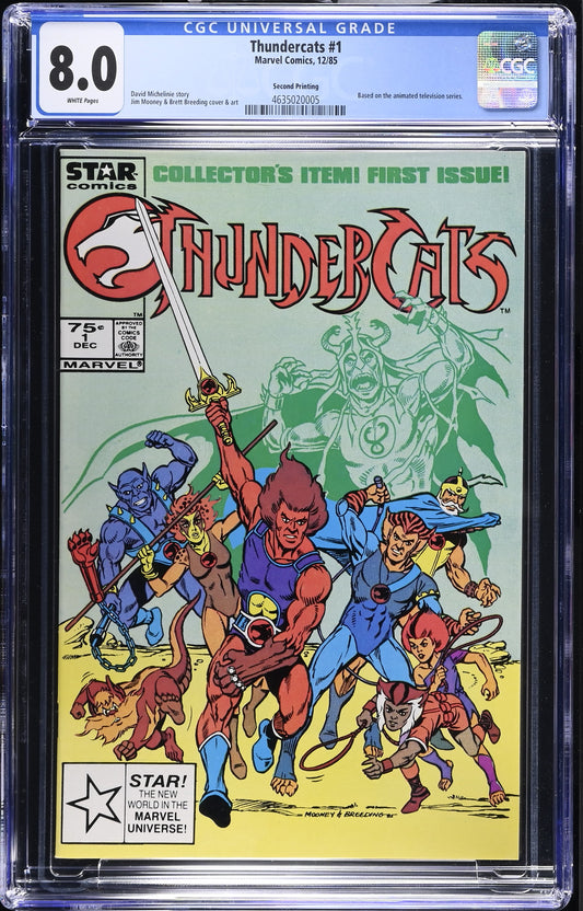 1985 Marvel Thundercats #1 Graded Comic Book CGC 8.0 Collector's First Issue