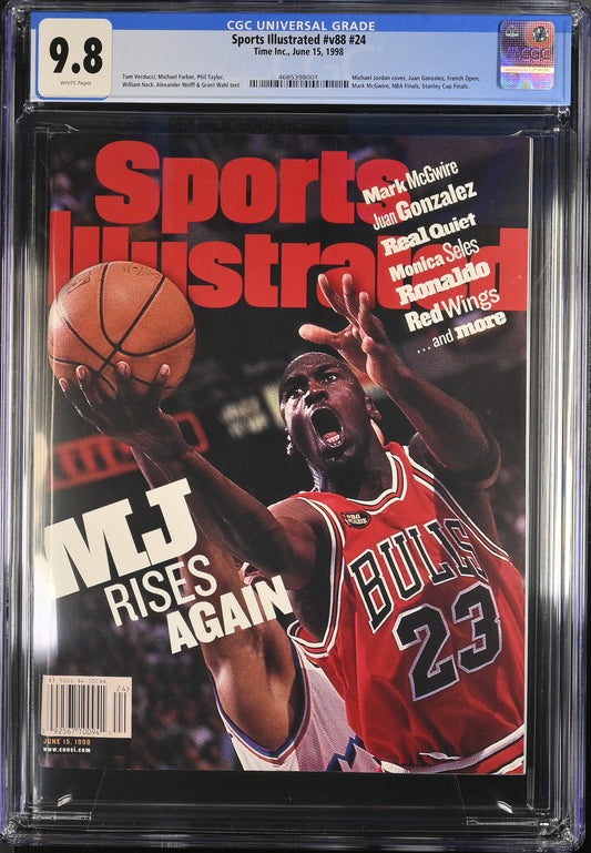 1998 Sports Illustrated Graded Magazine CGC 9.8 Newsstand Michael Jordan Cover Top POP