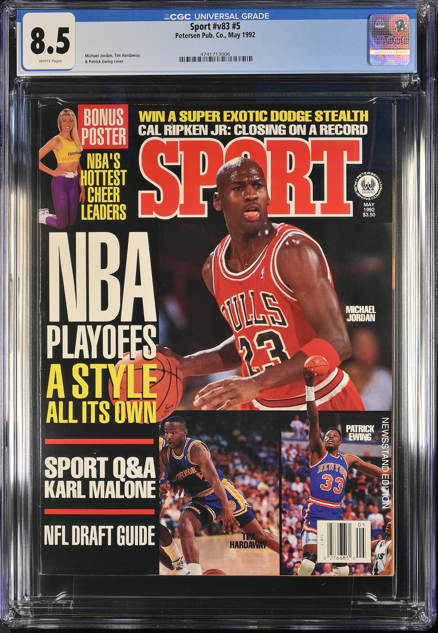 1992 Sport #v83 #5 Graded Magazine CGC 8.5 Newsstand Michael Jordan Cover POP 1