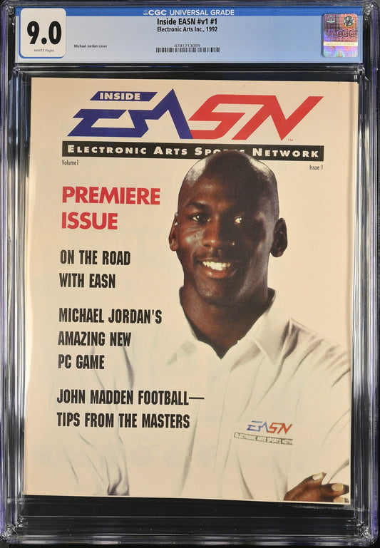 1992 Inside EASN #v1 #1 Graded Magazine CGC 9.0 Newsstand Michael Jordan Cover POP 1