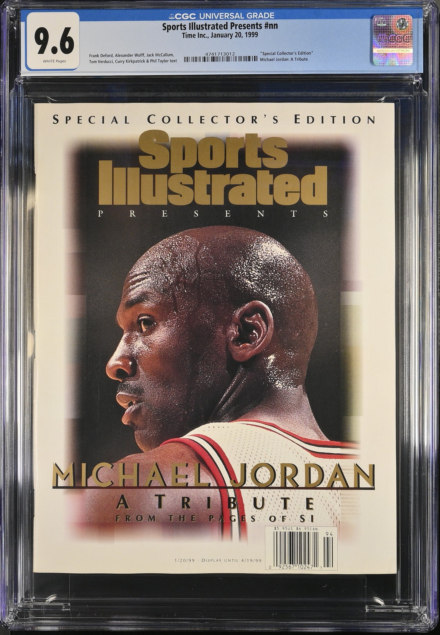 1999 Sports Illustrated Presents Michael Jordan: A Tribute Graded Magazine CGC 9.6 Newsstand