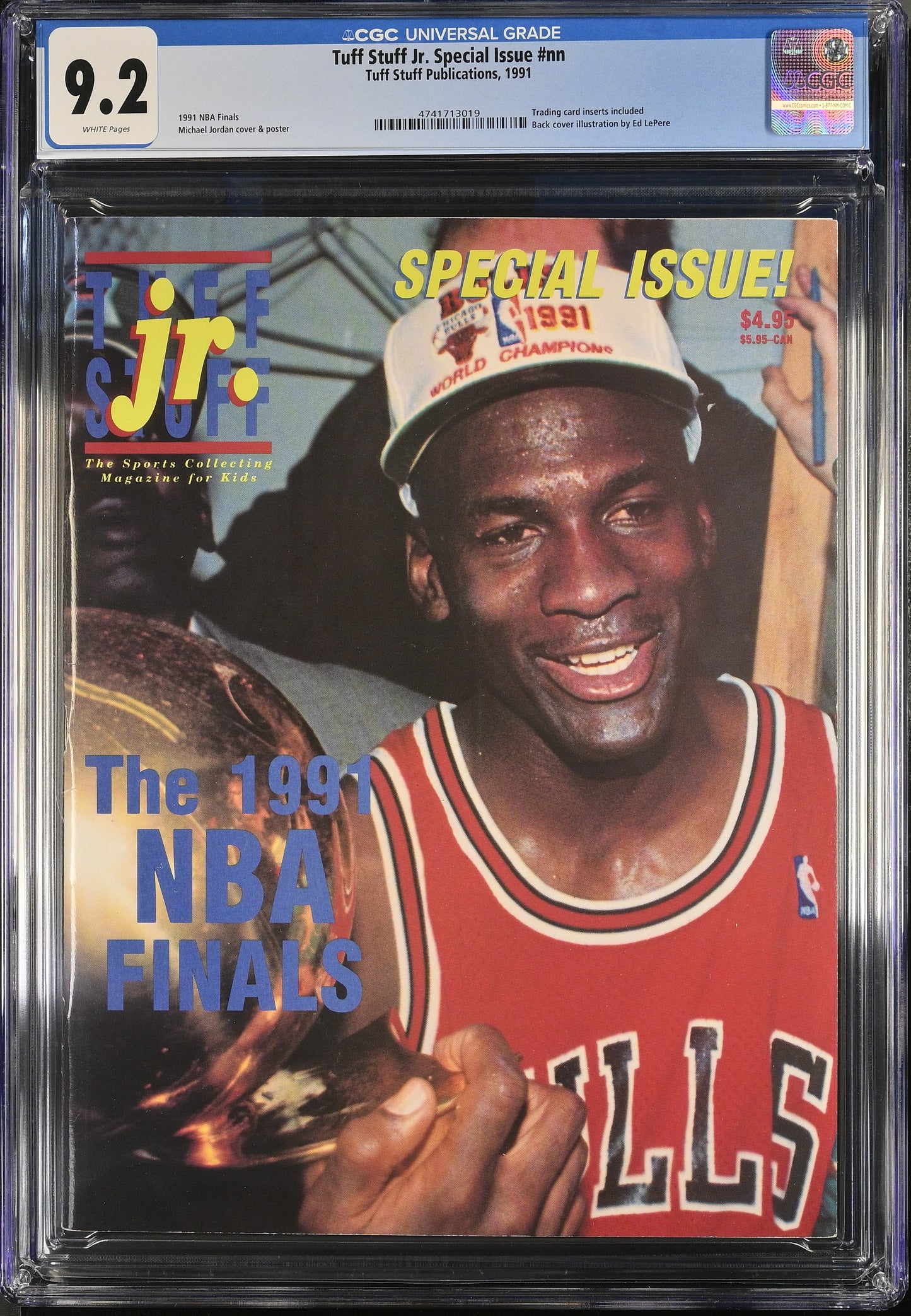 1991 Tuff Stuff Jr. Graded Magazine CGC 9.2 Newsstand Michael Jordan Cover