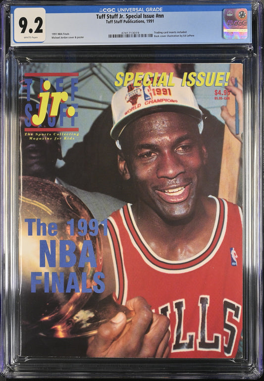 1991 Tuff Stuff Jr. Graded Magazine CGC 9.2 Newsstand Michael Jordan Cover