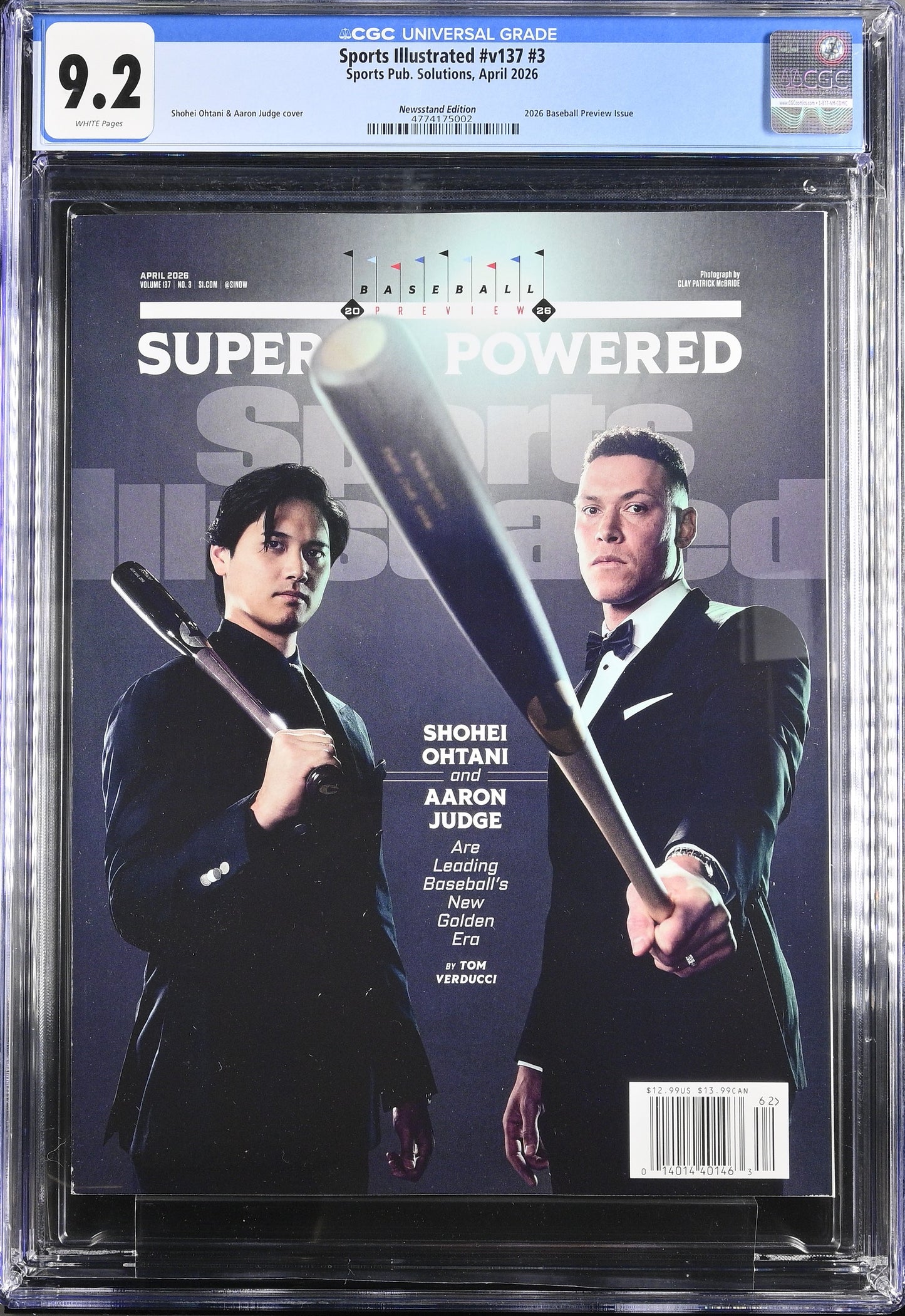 2026 Sports Illustrated #v137 #3 Graded Magazine CGC 9.2 Newsstand Shohei Ohtani Aaron Judge Cover