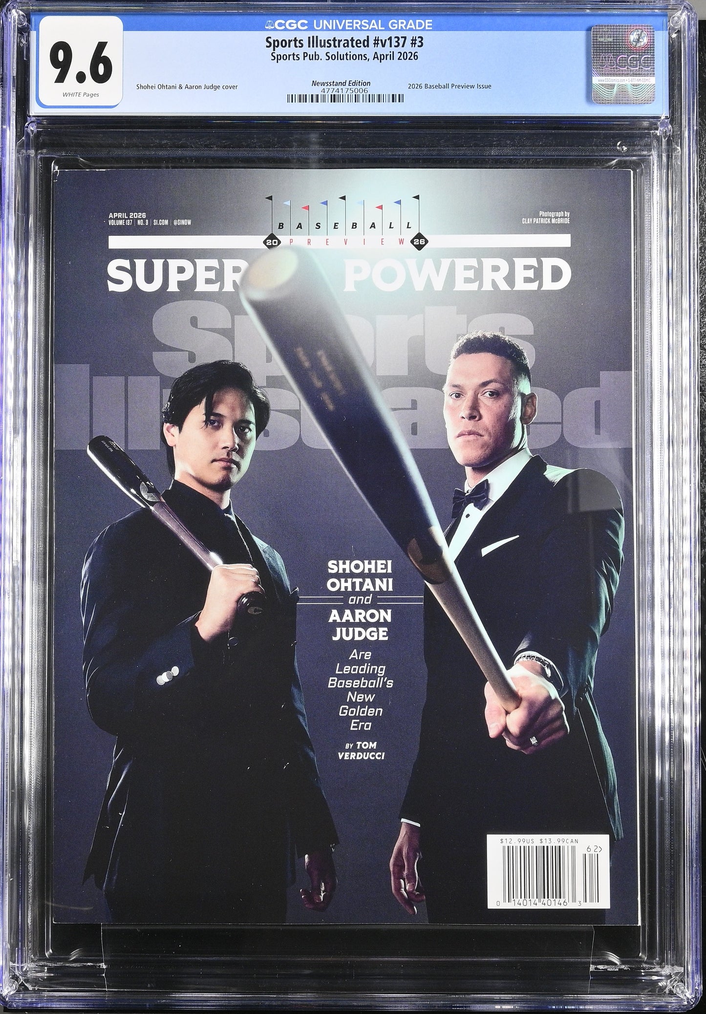 2026 Sports Illustrated Graded Magazine #v137 #3 CGC 9.6 Newsstand Shohei Ohtani Aaron Judge