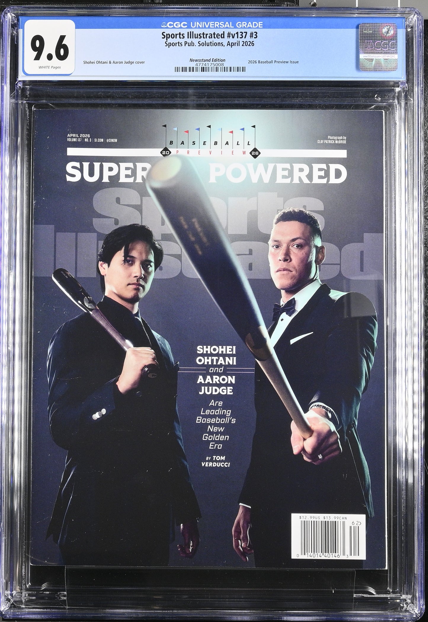2026 Sports Illustrated #v137 #3 Graded Magazine CGC 9.6 Newsstand Shohei Ohtani Aaron Judge Cover