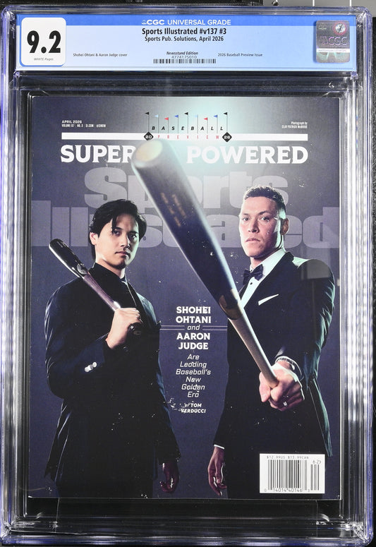 2026 Sports Illustrated Graded Magazine #v137 #3 CGC 9.2 Newsstand Shohei Ohtani Aaron Judge Cover