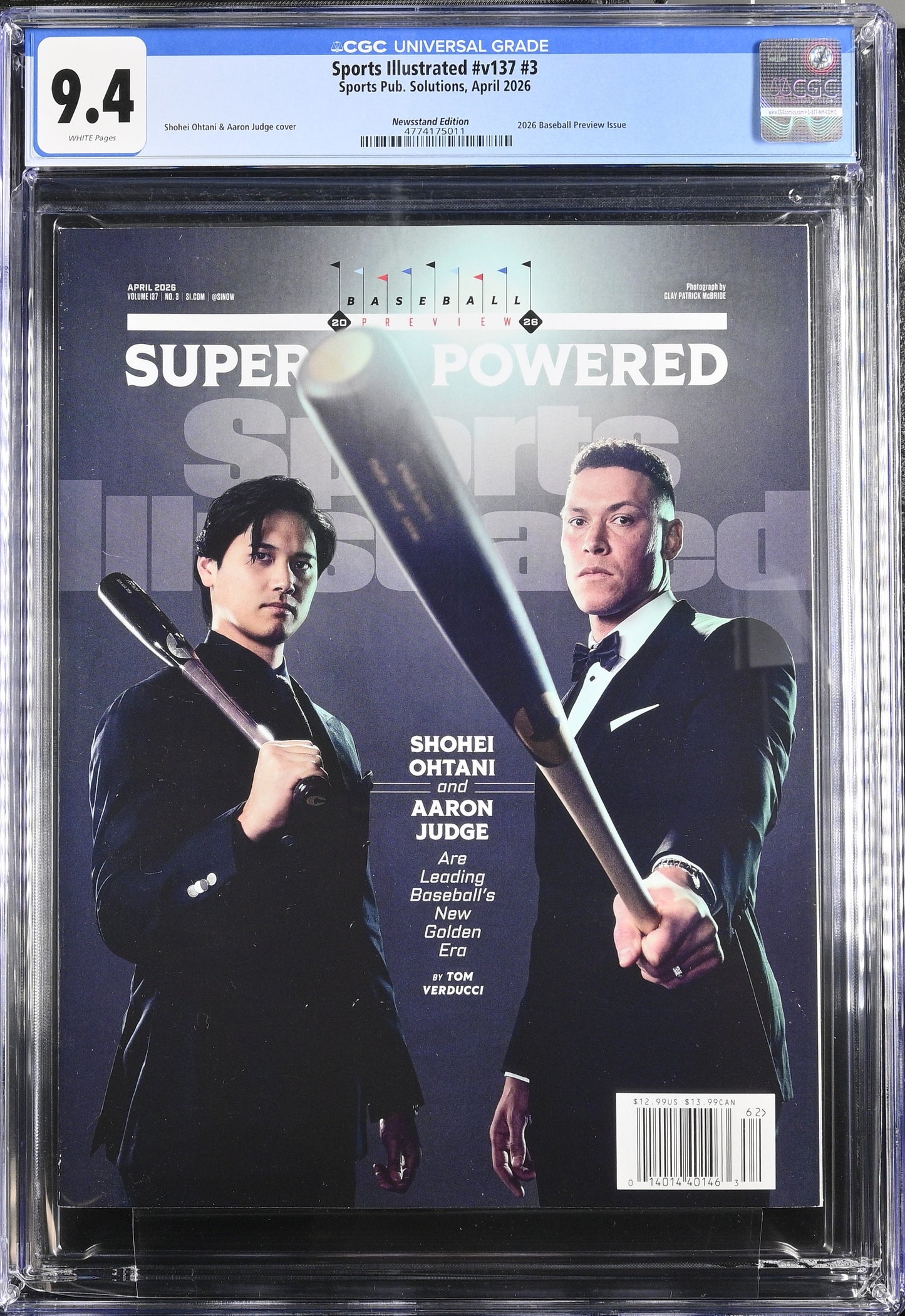 2026 Sports Illustrated #v137 #3 Graded Magazine CGC 9.4 Newsstand Shohei Ohtani Aaron Judge