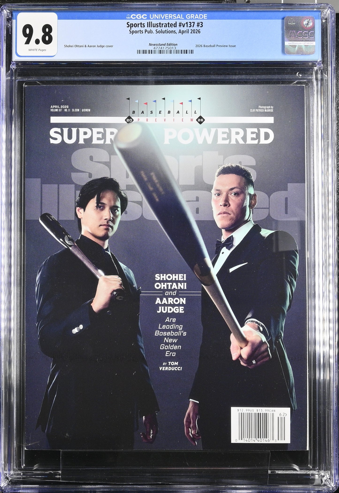 2026 Sports Illustrated #v137 #3 - CGC 9.8 Newsstand Edition (Shohei Ohtani / Aaron Judge Cover) — POP 3 None Higher