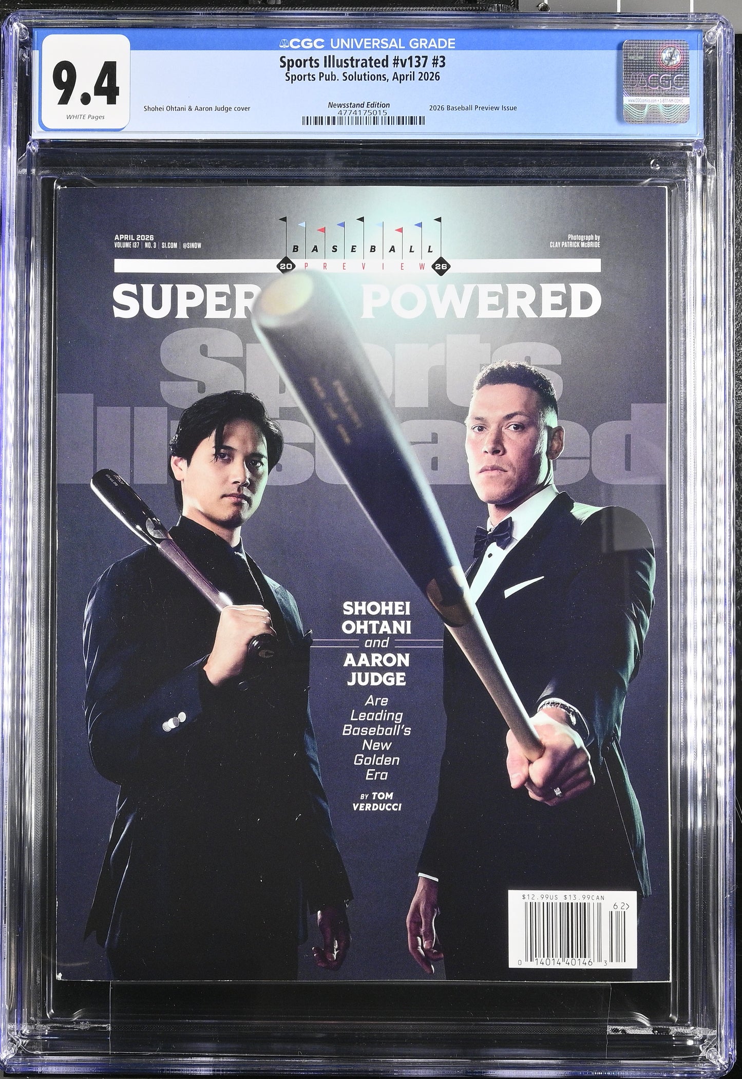 2026 Sports Illustrated Graded Magazine CGC 9.4 Newsstand #v137 #3 Shohei Ohtani Aaron Judge