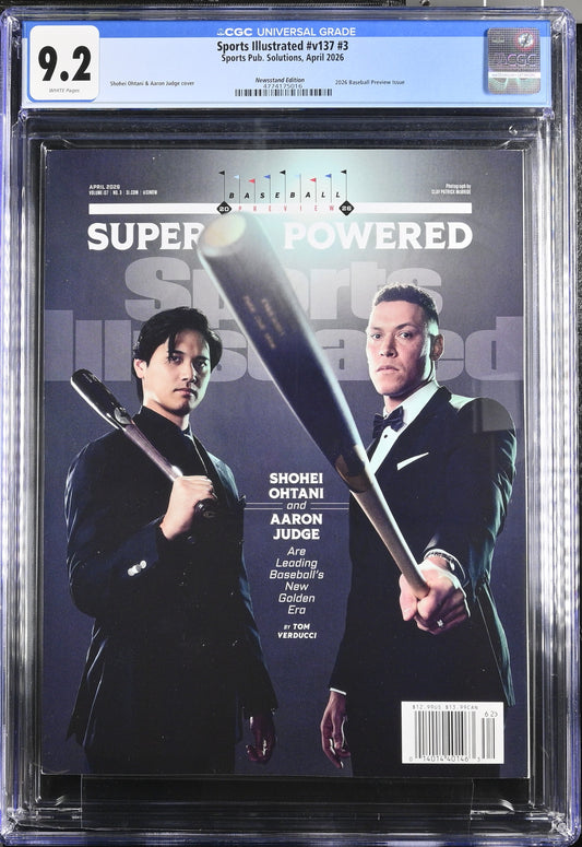 2026 Sports Illustrated MLB Preview – Shohei Ohtani & Aaron Judge (CGC 9.2 Newsstand Edition)