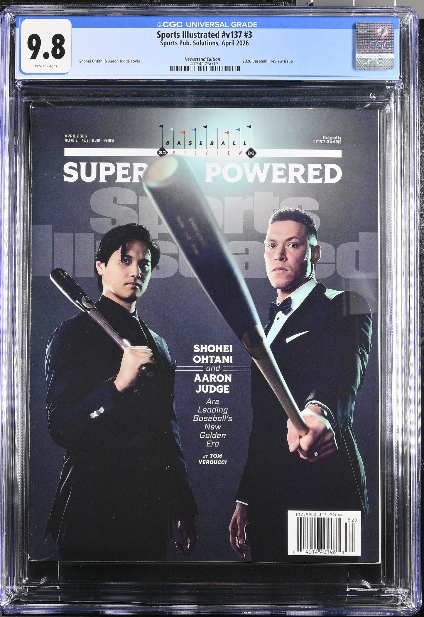 2026 Sports Illustrated #v137 #3 - CGC 9.8 Newsstand Edition (Shohei Ohtani / Aaron Judge Cover) — POP 3 None Higher