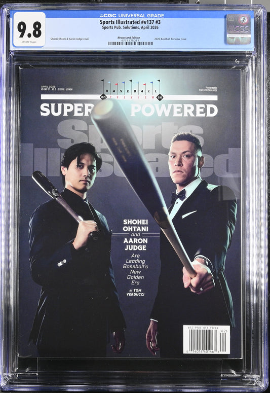 2026 Sports Illustrated #v137 #3 - CGC 9.8 Newsstand Edition (Shohei Ohtani / Aaron Judge Cover) — POP 3 None Higher