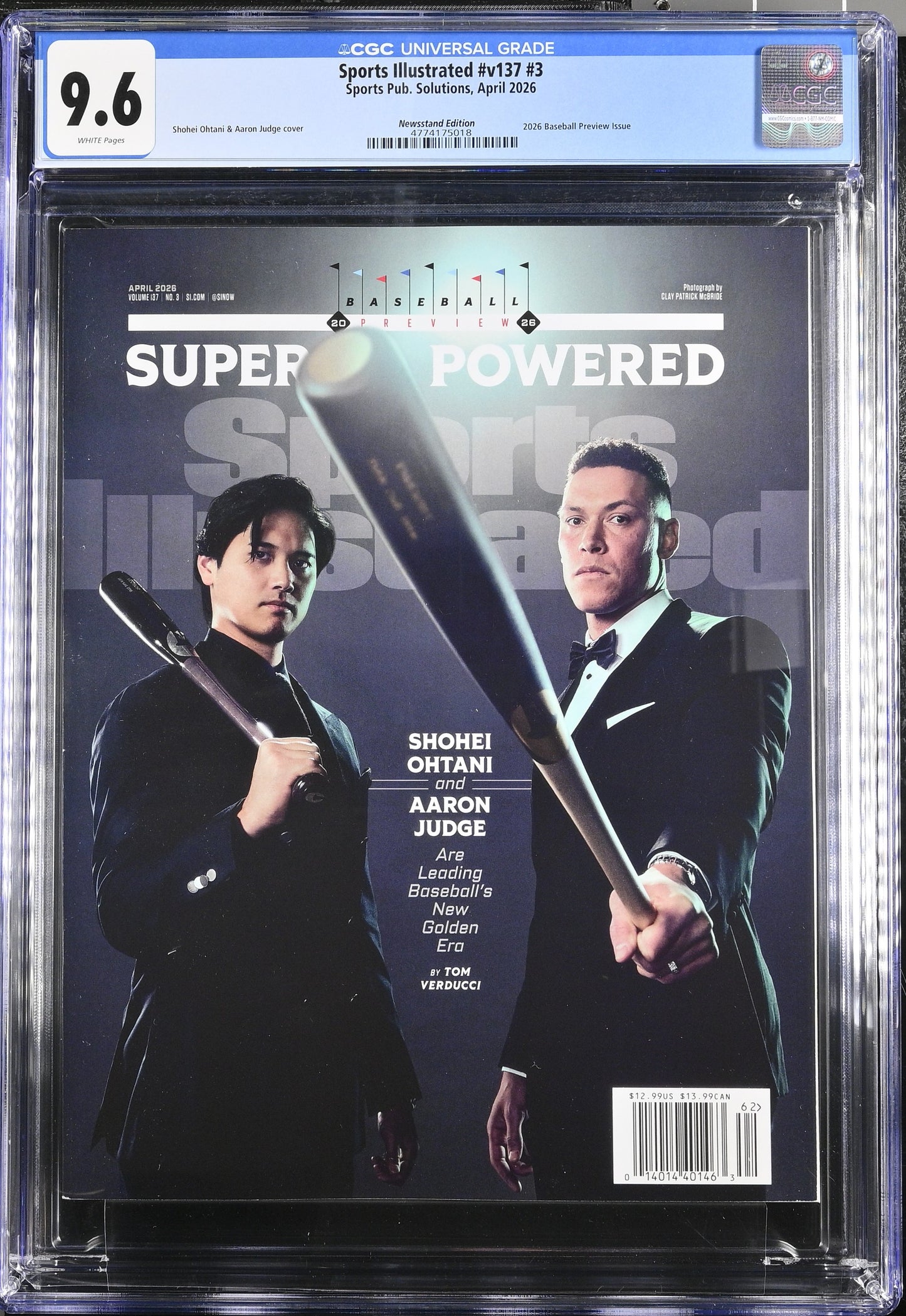 2026 Sports Illustrated Graded Magazine CGC 9.6 Newsstand #v137 #3 Shohei Ohtani / Aaron Judge