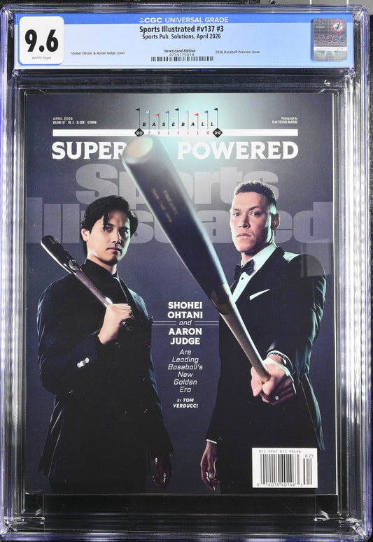 2026 Sports Illustrated Graded Magazine CGC 9.6 Newsstand #v137 #3 Shohei Ohtani / Aaron Judge
