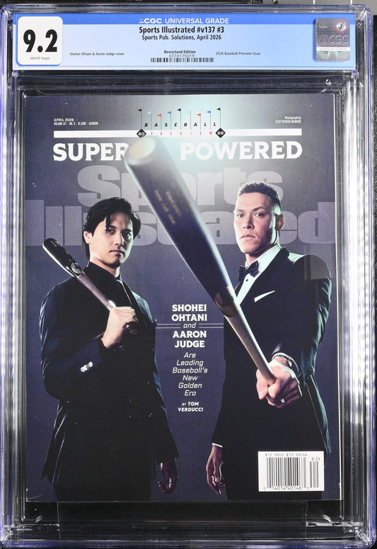 2026 Sports Illustrated Graded Magazine #v137 #3 CGC 9.2 Newsstand Ohtani / Judge Cover