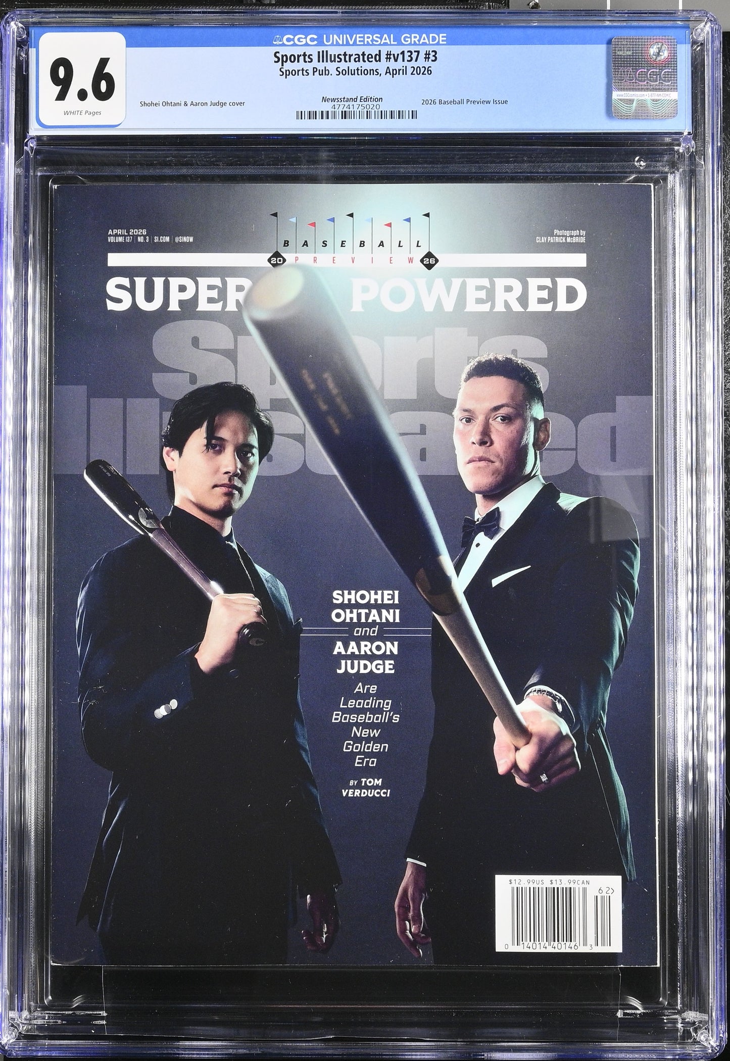 2026 Sports Illustrated #v137 #3 Graded Magazine CGC 9.6 Newsstand Shohei Ohtani / Aaron Judge Season Preview Issue