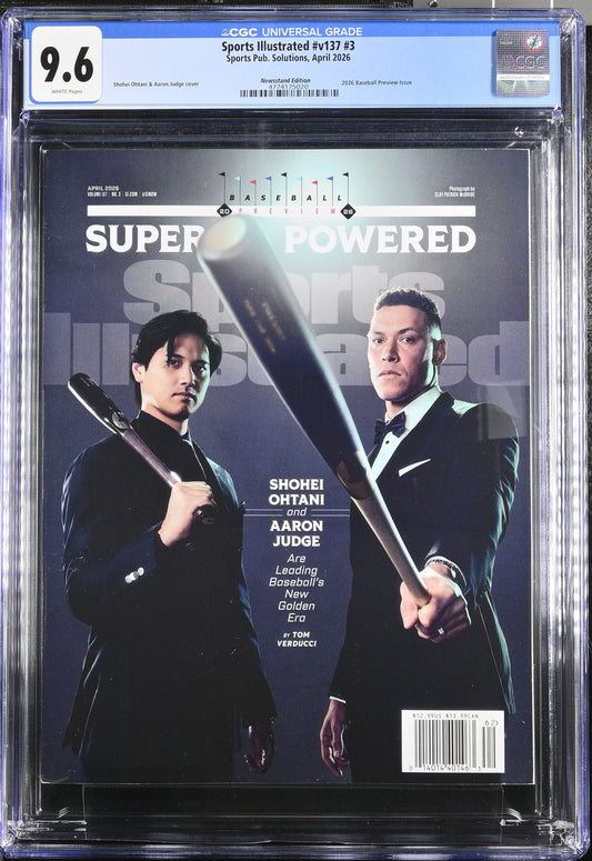 2026 Sports Illustrated #v137 #3 Graded Magazine CGC 9.6 Newsstand Shohei Ohtani / Aaron Judge Season Preview Issue
