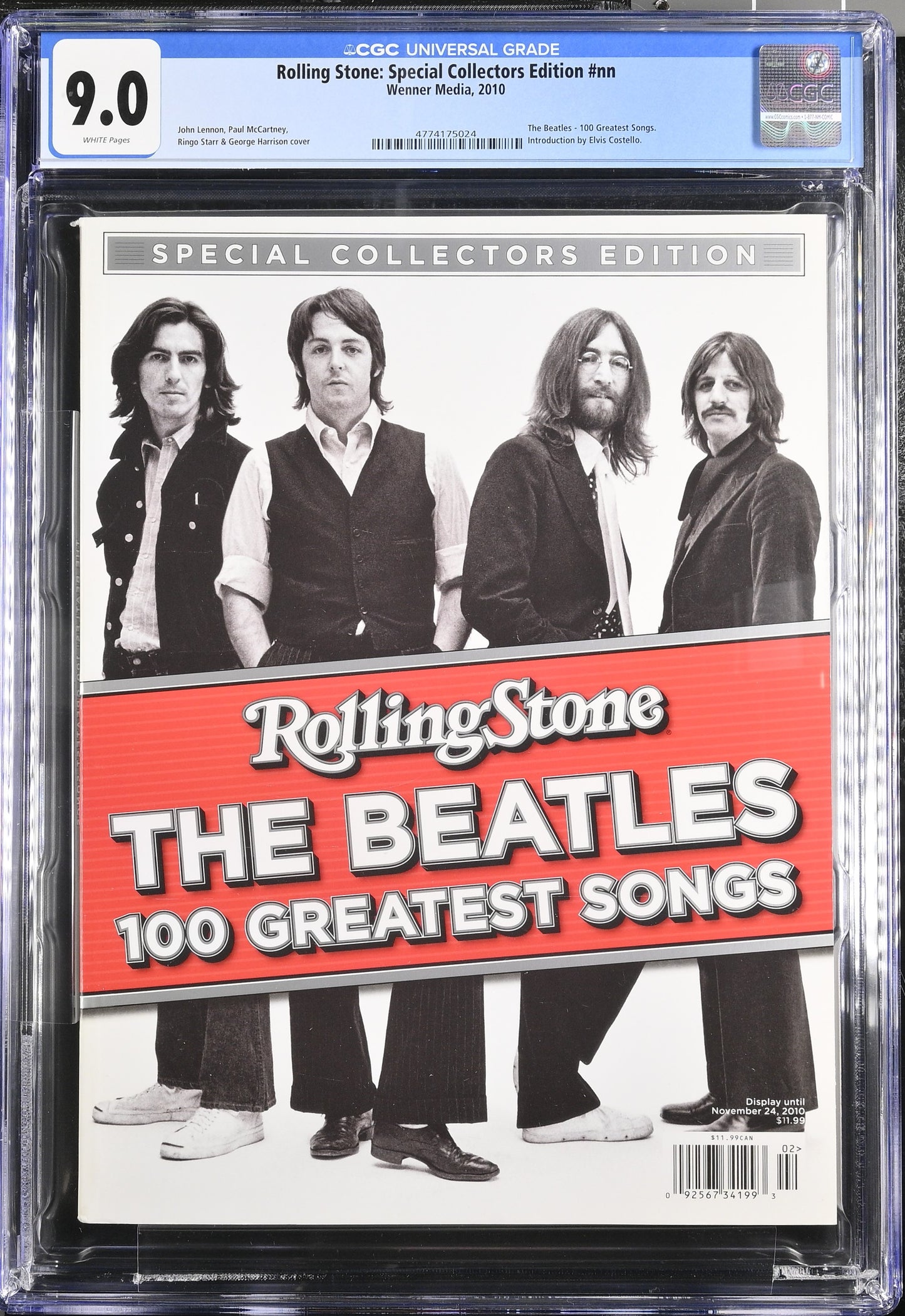 2010 Rolling Stone Special Collectors Edition: The Beatles 100 Greatest Songs CGC 9.0 Top POP 1