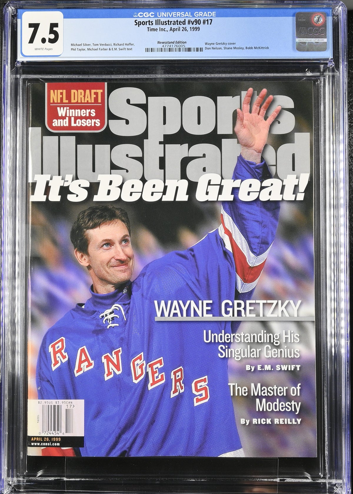 1999 Sports Illustrated #v90 #17 Graded Magazine CGC 7.5 Newsstand Wayne Gretzky Cover