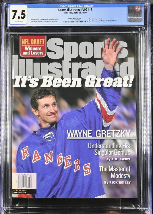 1999 Sports Illustrated #v90 #17 Graded Magazine CGC 7.5 Newsstand Wayne Gretzky Cover