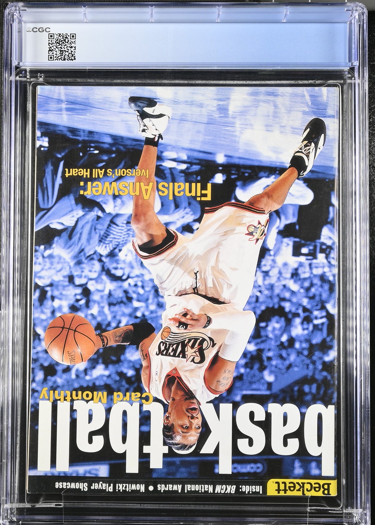 2001 Beckett Basketball Card Monthly #133 Graded Magazine CGC 9.2 (Kobe Bryant & Allen Iverson Cover) – Pop 1, None Higher