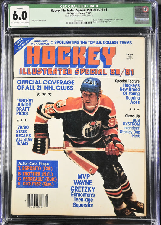 1980 Hockey Illustrated Special 1980/81 #v21 #1 Graded Magazine CGC Qualified 6.0 Wayne Gretzky Cover