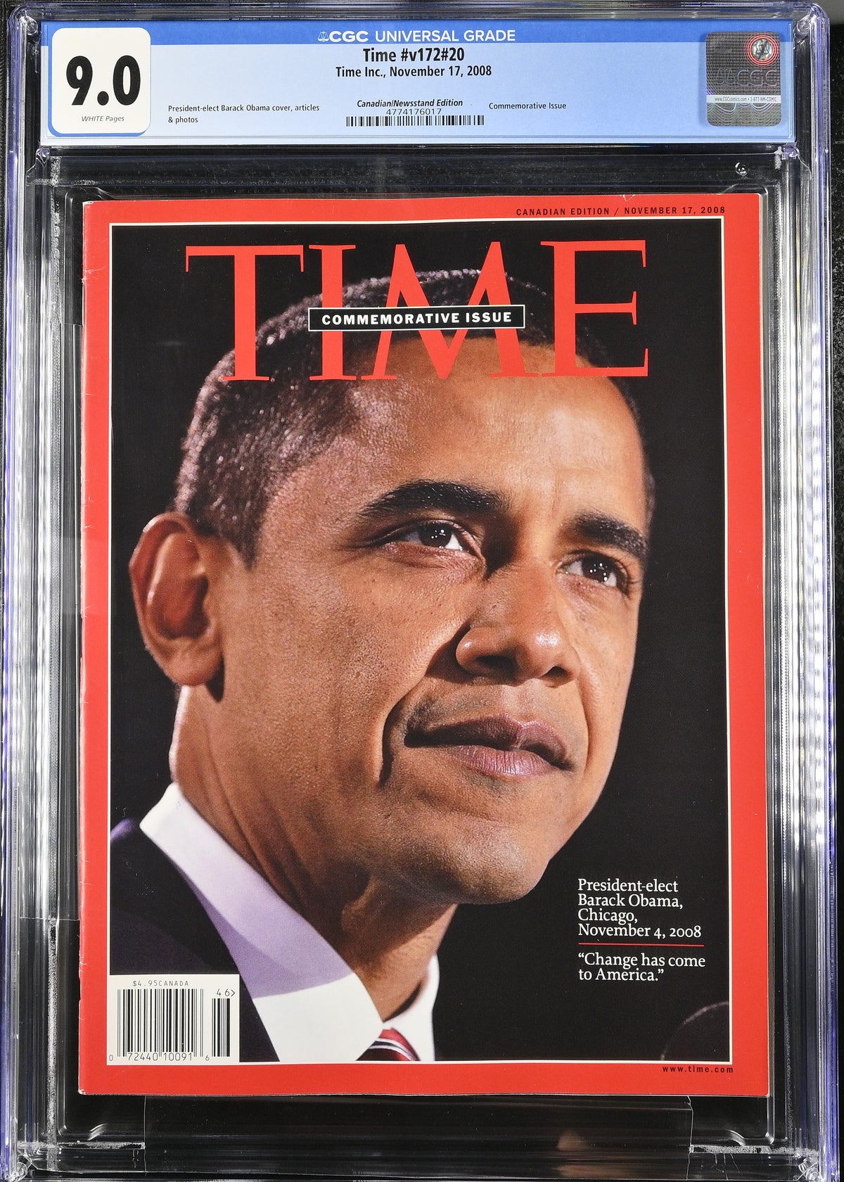 2008 Time Canada #v172 #20 Graded Magazine CGC 9.0 Rare Canadian Newsstand Barack Obama Cover