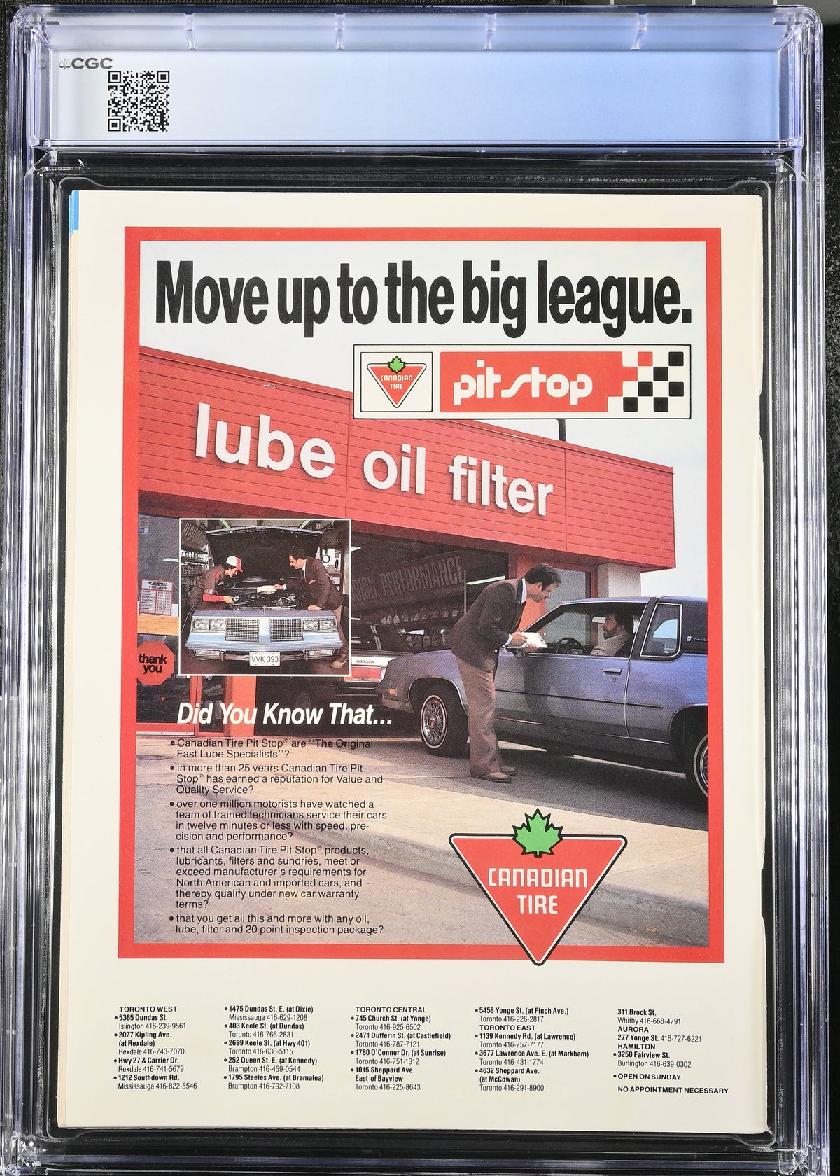 1985 American League Championship Series Program Graded Magazine CGC 9.4 Kansas City Royals vs. Toronto Blue Jays