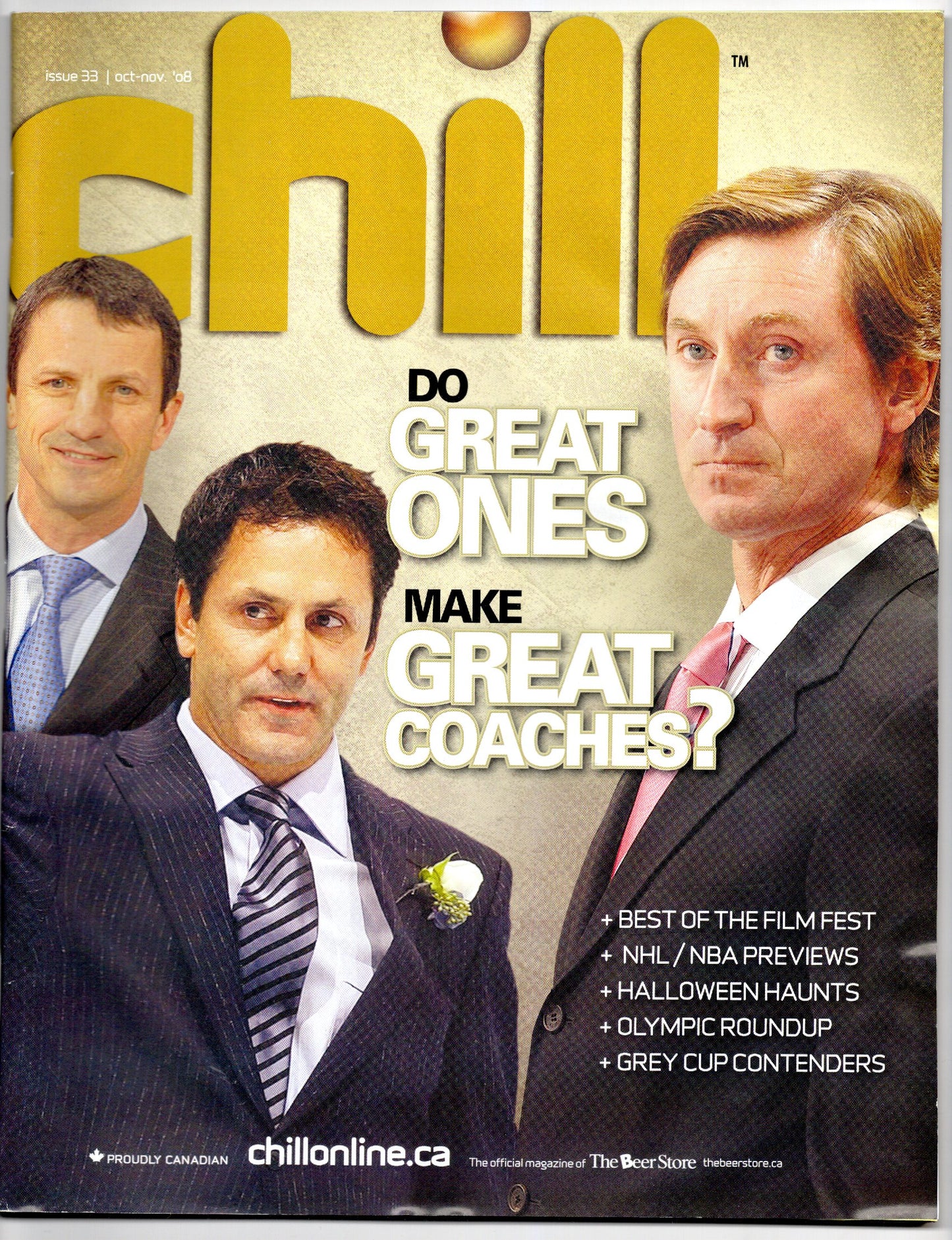 Chill Vintage Magazine (October 2008) Great Ones Cover Wayne Gretzky