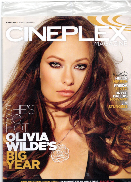 Cineplex Vintage Magazine (August 2011) Olivia Wilde Cover EX Condition (Sealed)