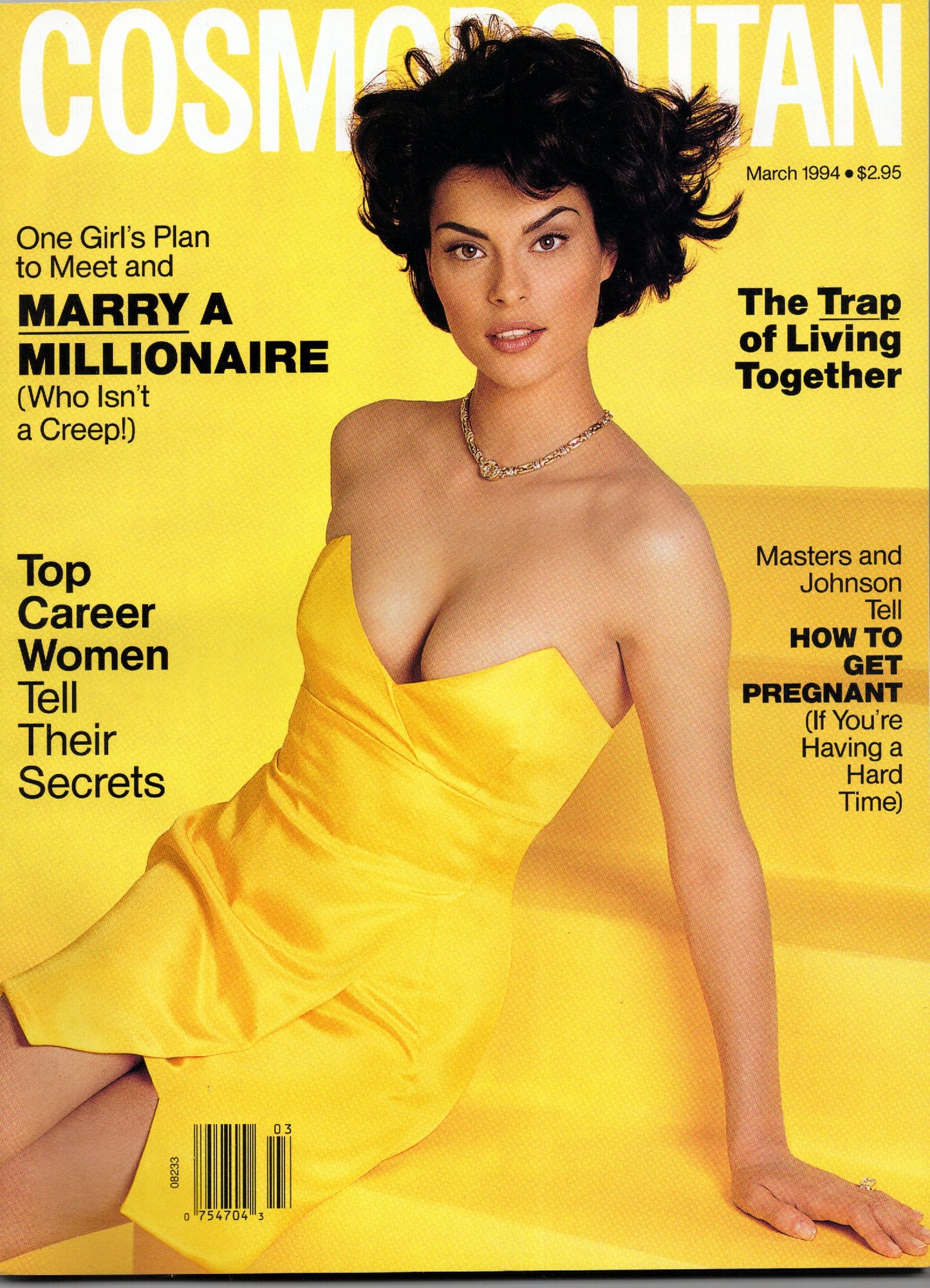 Cosmopolitan Monthly Vintage Fashion Magazine (March 1994) Magali Amadei Cover