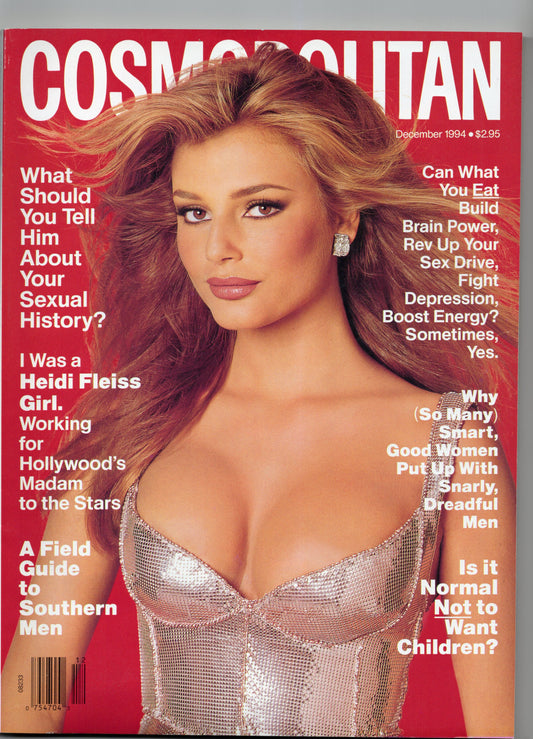 Cosmopolitan Monthly Vintage Fashion Magazine (December 1994) Bridget Hall Cover