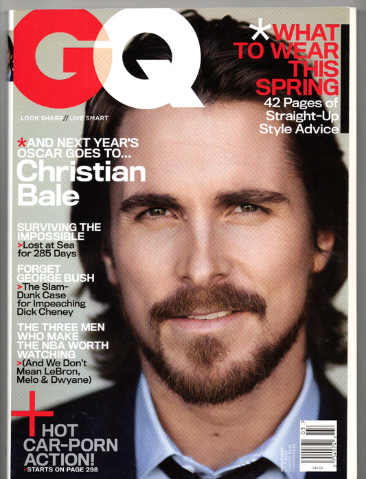 GQ Monthly Magazine (March 2007) Christian Bale Cover