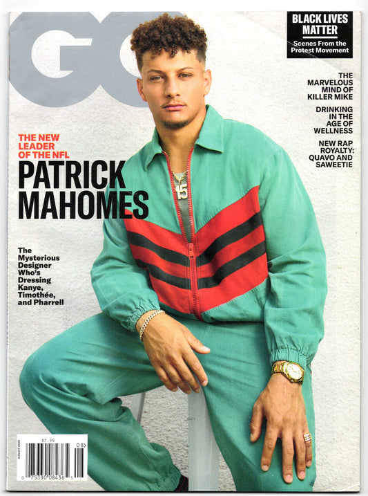 GQ Monthly Magazine (August 2020) Patrick Mahomes Cover