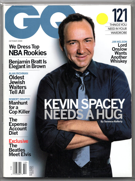 GQ Vintage Monthly Magazine (October 2000) Kevin Spacey Cover