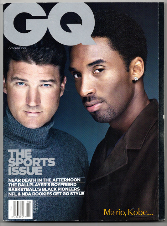 GQ Vintage Monthly Magazine (October 2001) Mario Lemieux & Kobe Bryant Cover