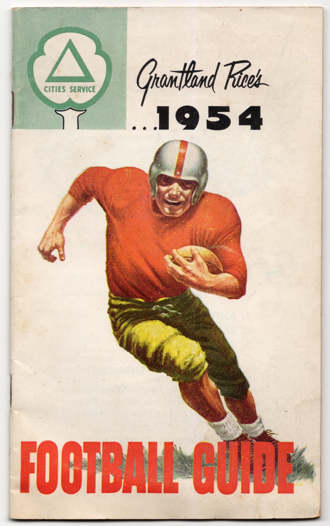 1954 Cities Service Petroleum Inc. Grantland Rice's 1954 Football Guide Vintage Magazine