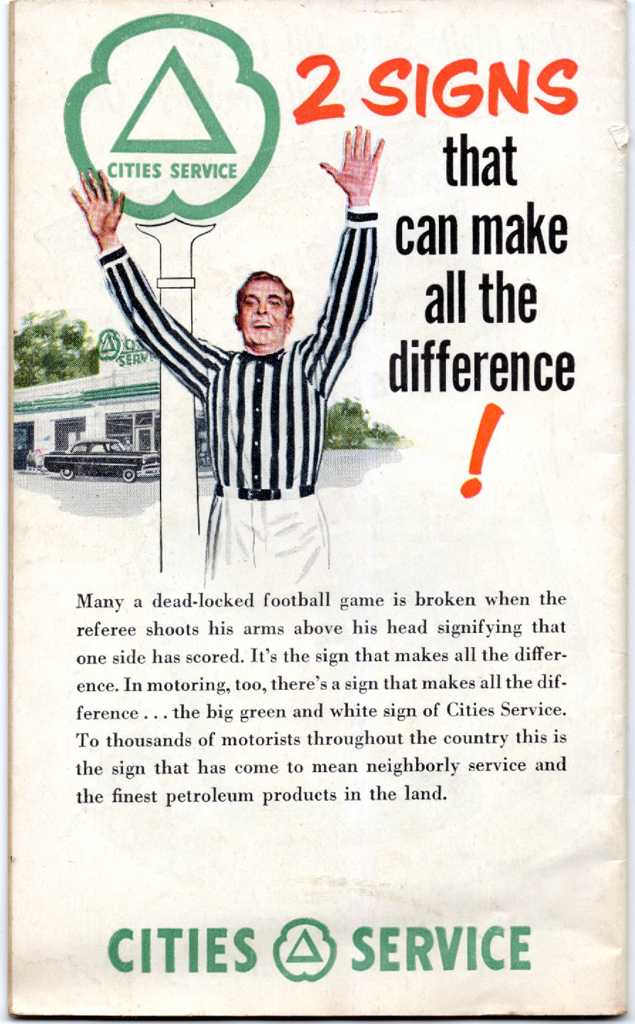 1954 Cities Service Petroleum Inc. Grantland Rice's 1954 Football Guide Vintage Magazine
