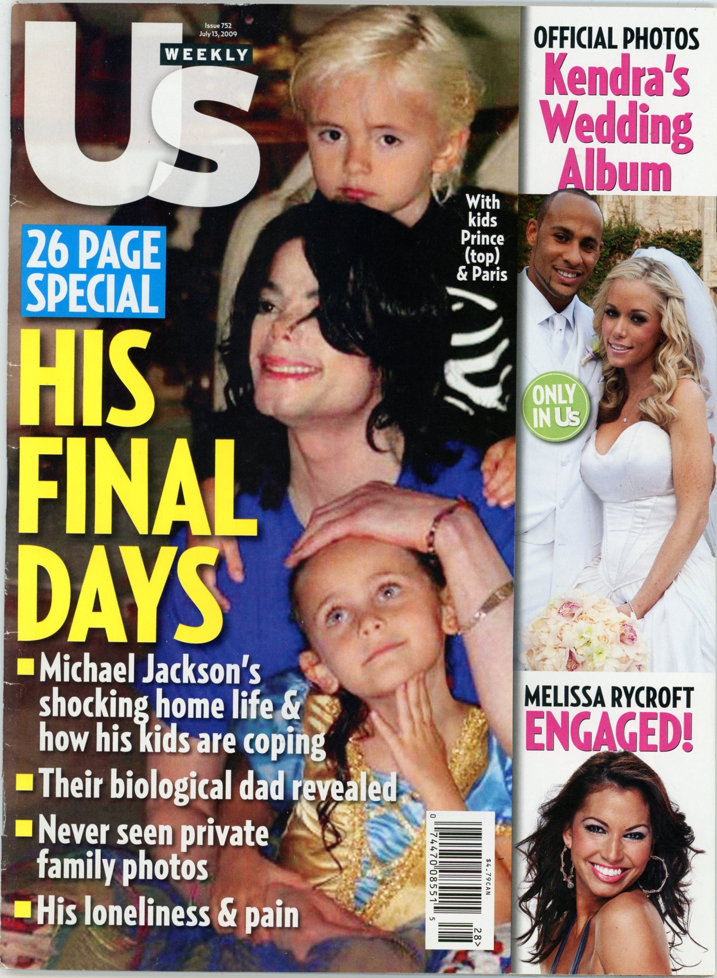 Us Weekly Issue 752 Magazine (July 13, 2009) Good Condition Michael Jackson