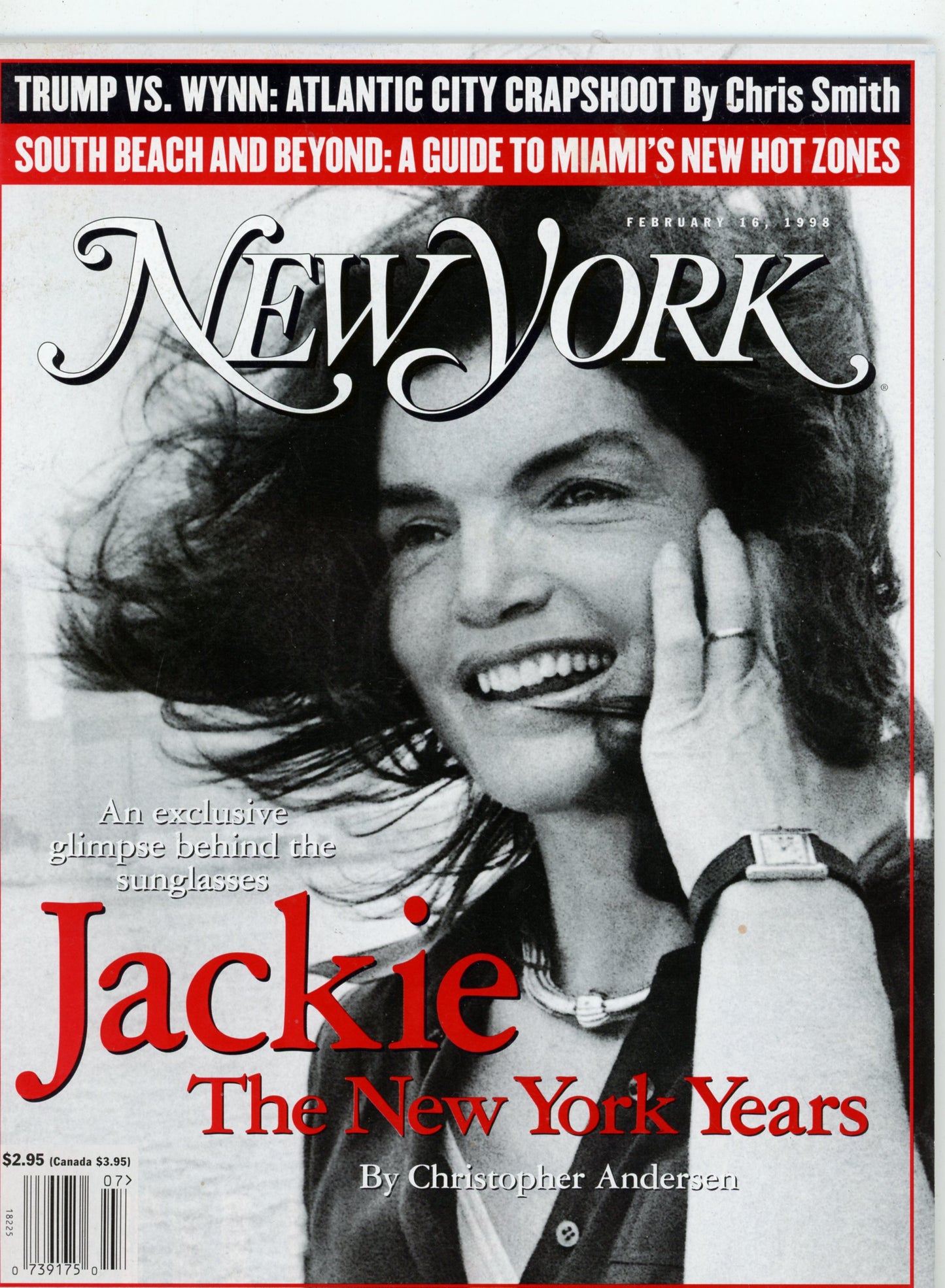 New York Weekly Vintage Magazine (February 16, 1998) EX Condition Jackie Kennedy Cover