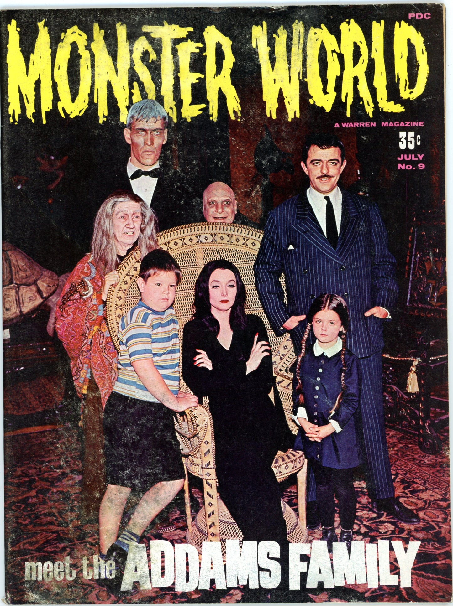 Monster World (July 1966) Vintage Magazine Meet the Addams Family Cover