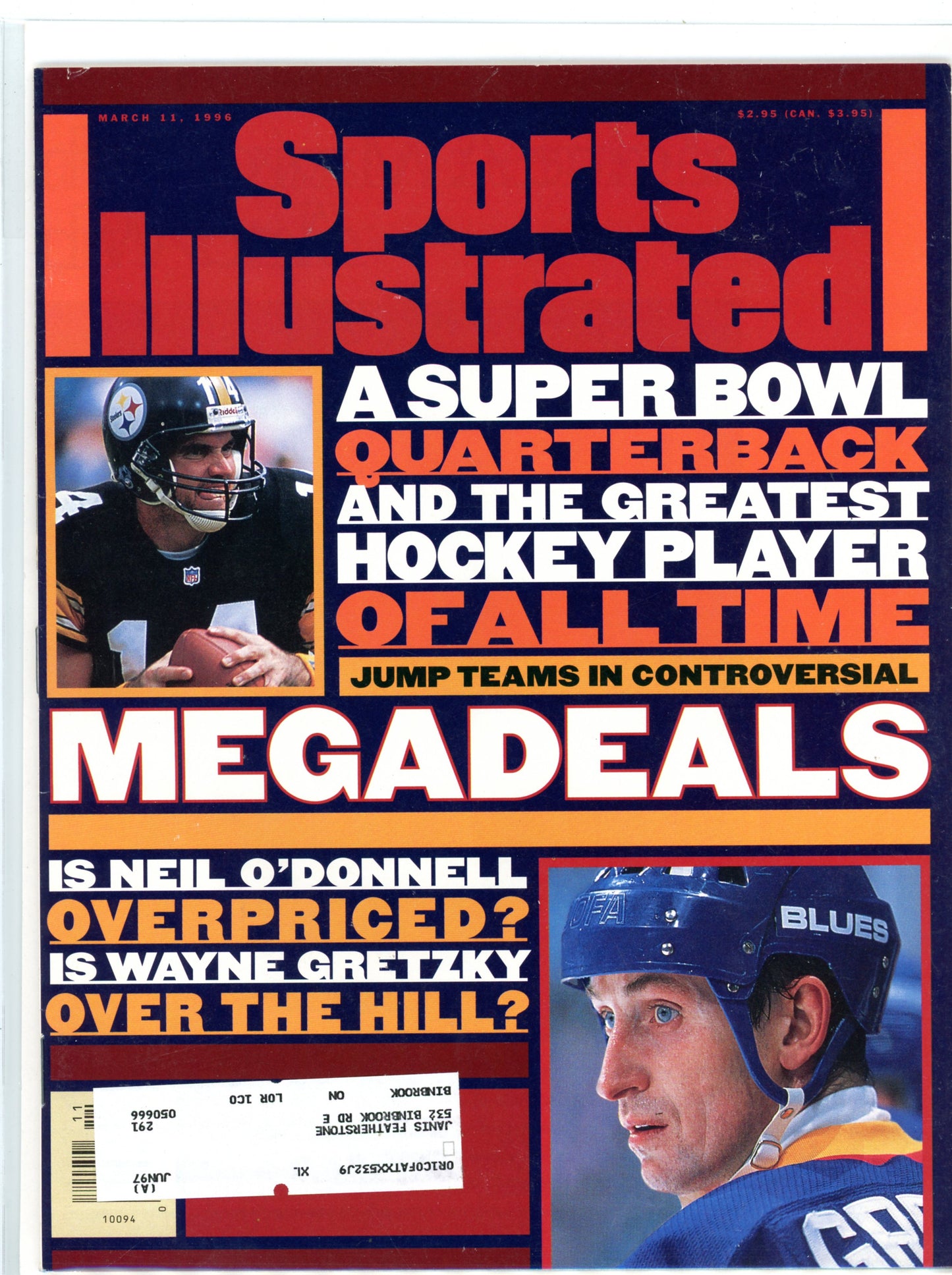 Sports Illustrated Vintage Magazine (March 11, 1996) Megadeals Gretzky O'Donnell