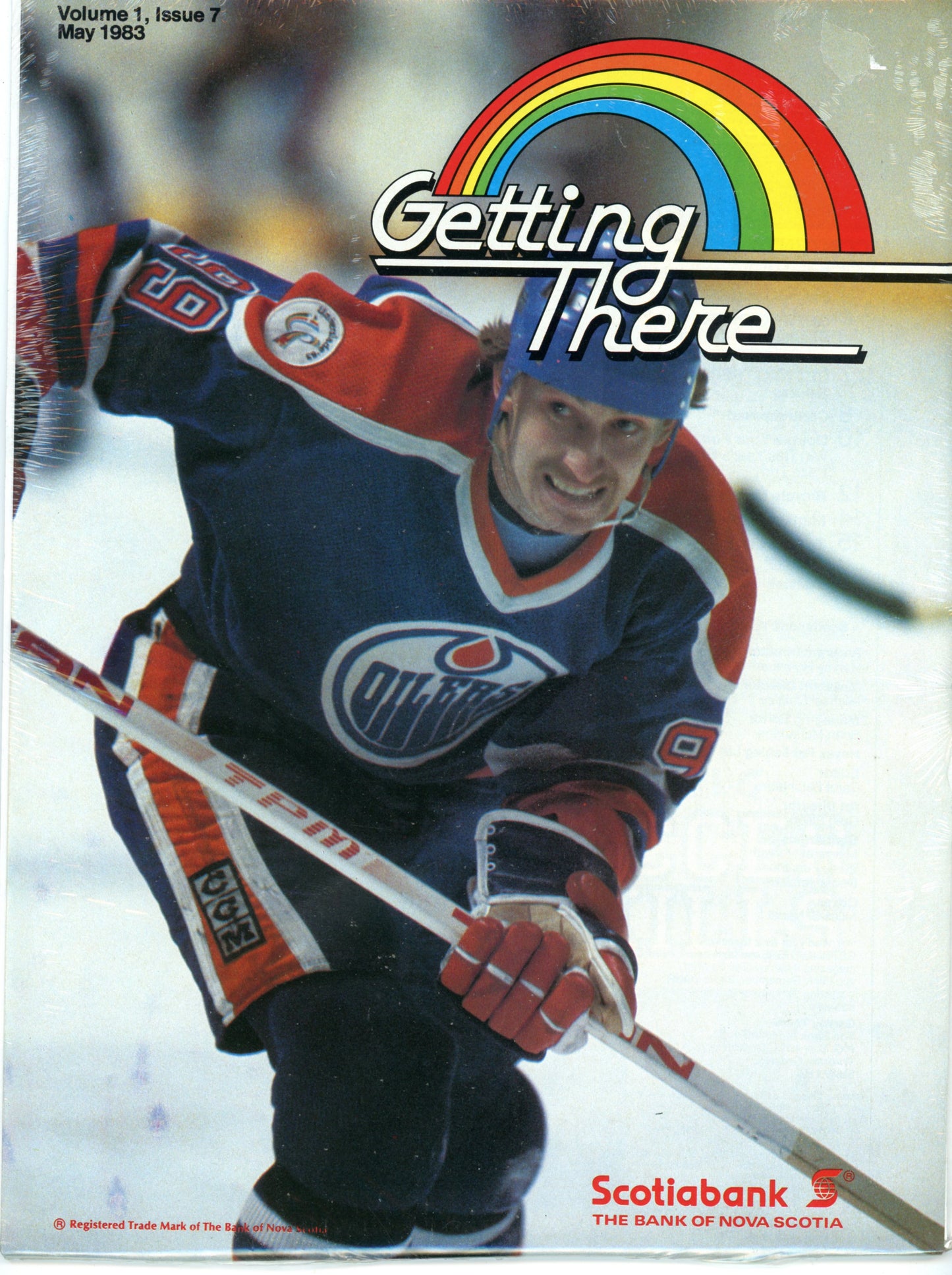 Scotiabank Getting There Vol. 1 Issue 7 (May 1983) Vintage Magazine Gretzky Cover