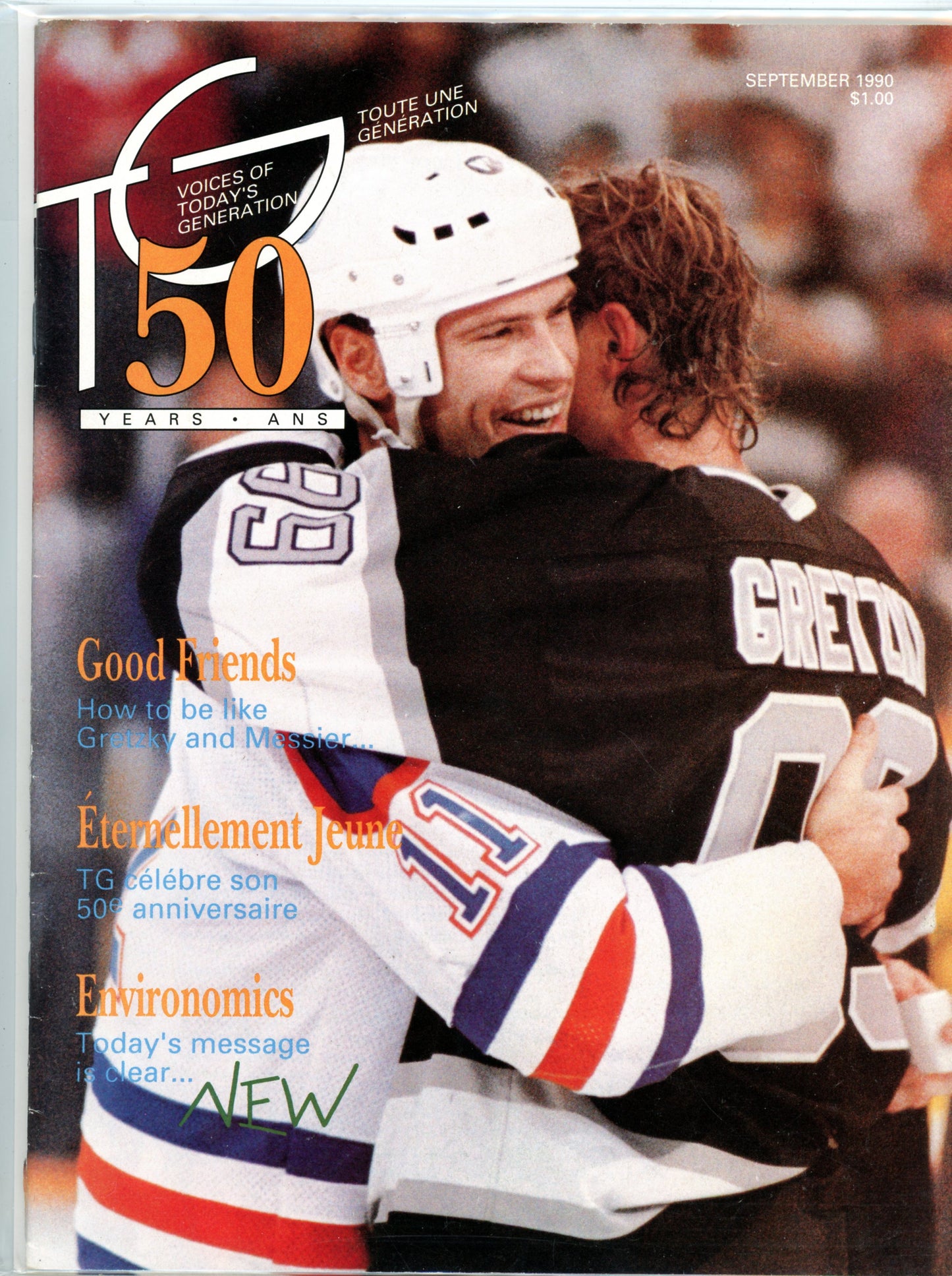 TG Magazine Vol.50 No.4 (September 1990) Vintage Magazine Good Friends: Gretzky & Messier