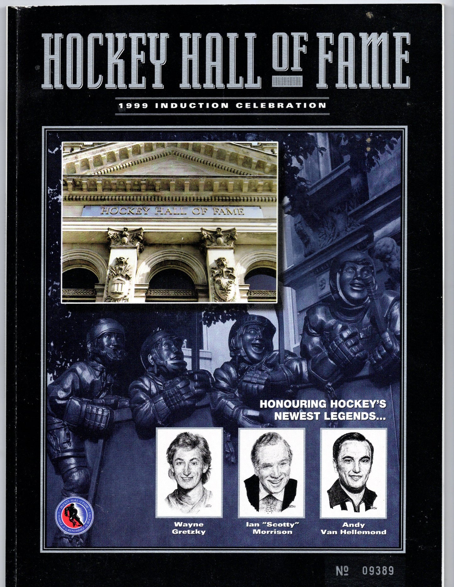 Official Hockey Hall Of Fame Induction Program (1999) Wayne Gretzky Inductee