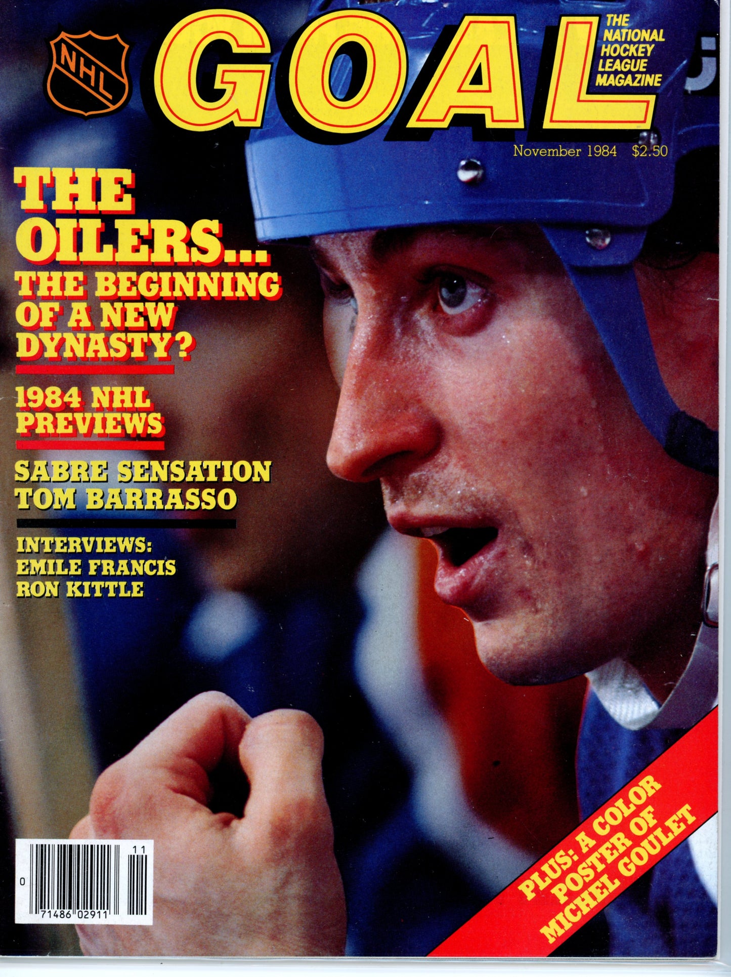 GOAL (November 1984) Vintage Hockey Magazine Gretzky Cover