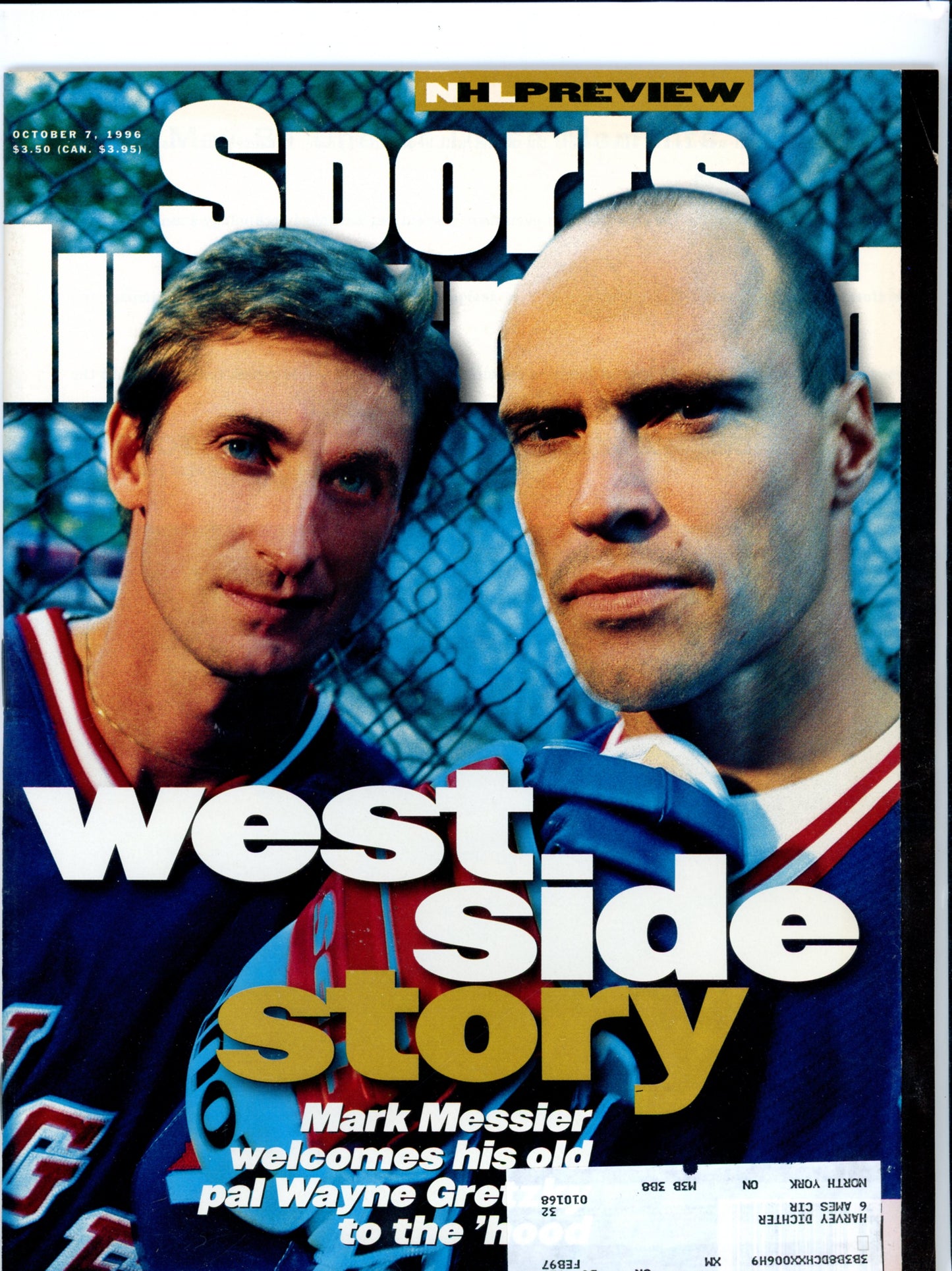 Sports Illustrated Vintage Magazine (October 7, 1996) Subscription Wayne Gretzky NHL Preview